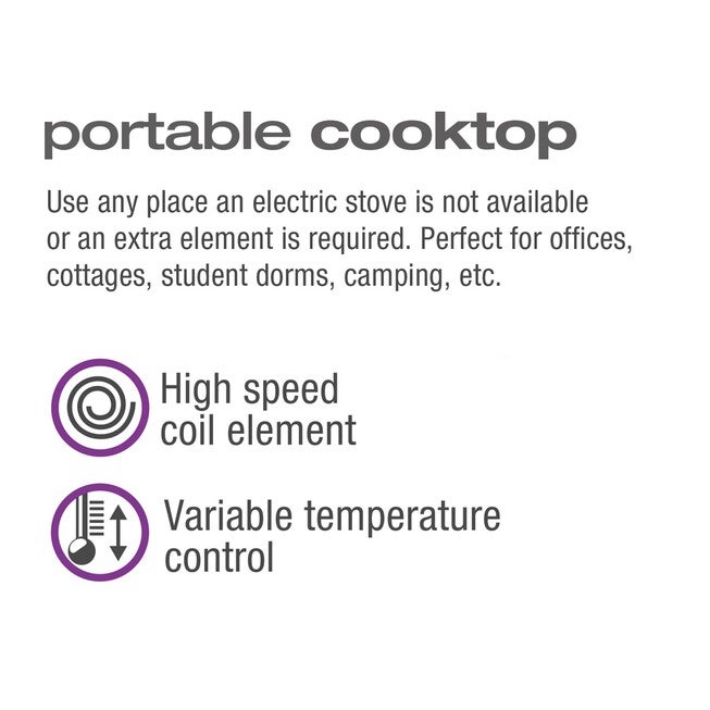 Portable Cooktop - Single Burner Black, , alternate image number null