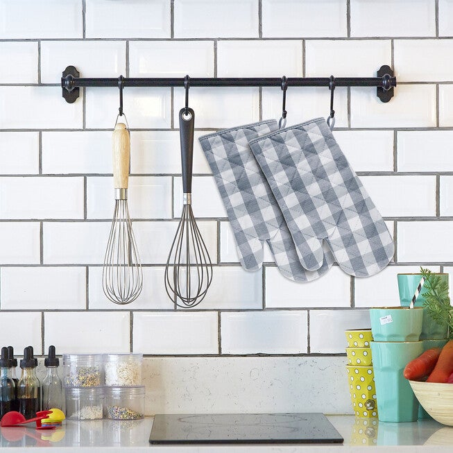 Buffalo Check Oven Mitt 7-in x 13-in - Set of Two, , alternate image number null
