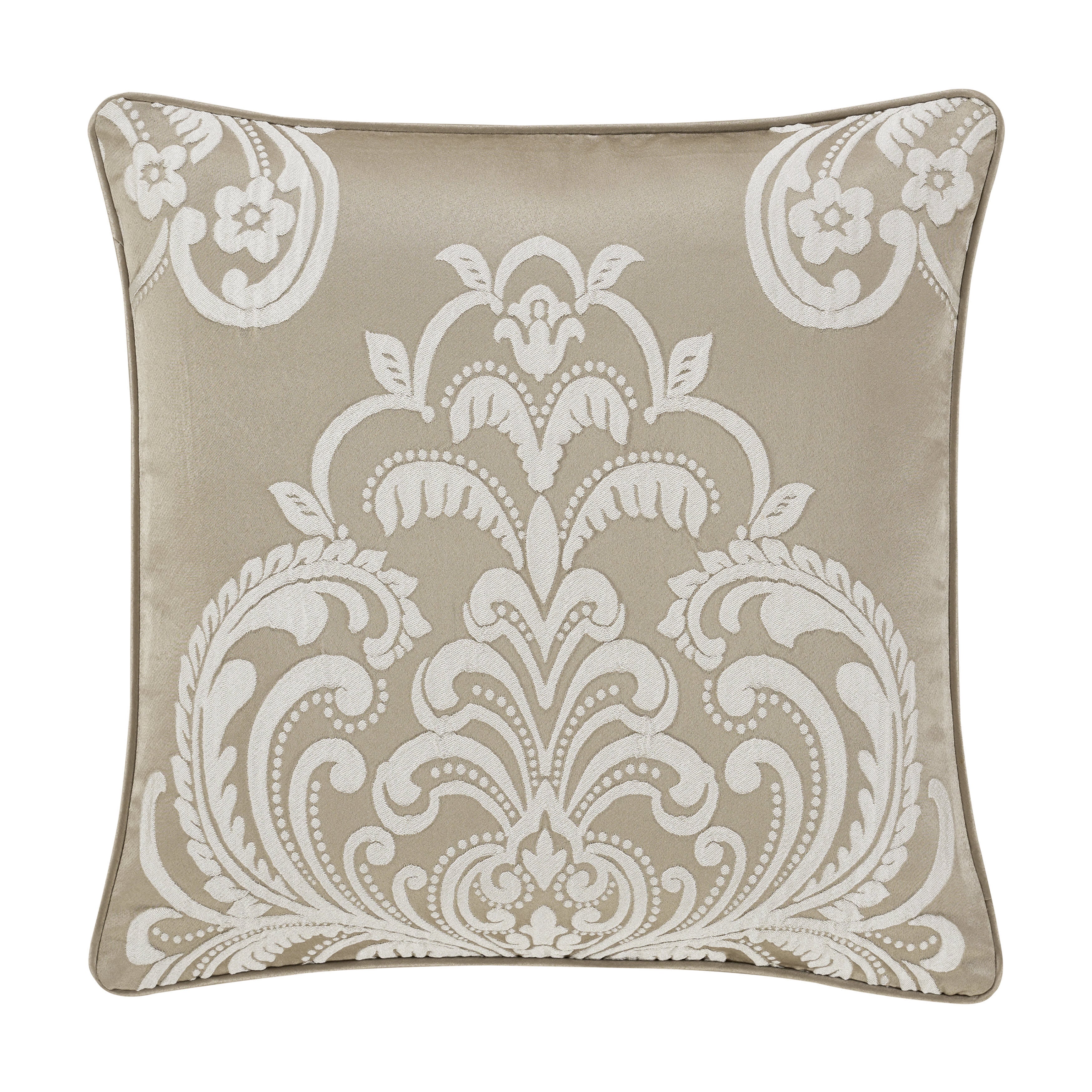 Potenza Sand 20 Inch Square Decorative Throw Pillow, SAND, hi-res image number null