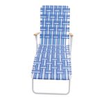 Steel Web Chaise Lounge Chair Blue, White, , alternate image number null