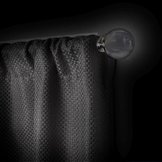 Innovative Decorative Room Darkening Wrap Around Rod & Finial 48-86, , alternate image number null