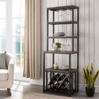 Aldwych Reclaimed Wood Bakers Rack, RUSTIC BLACK, hi-res image number null