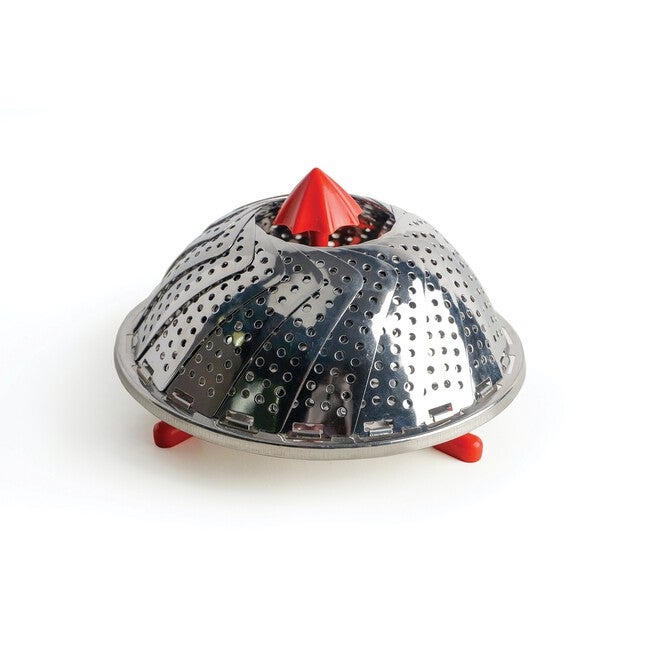 Umbrella Steam Basket, 12 inches, RED, hi-res image number null