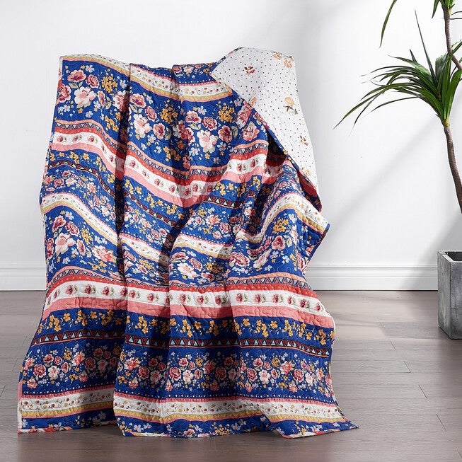Marsha Throw Blanket, BLUE, hi-res image number null