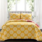 Lush Décor Leah Quilt Blue 3Pc Set, , alternate image number null
