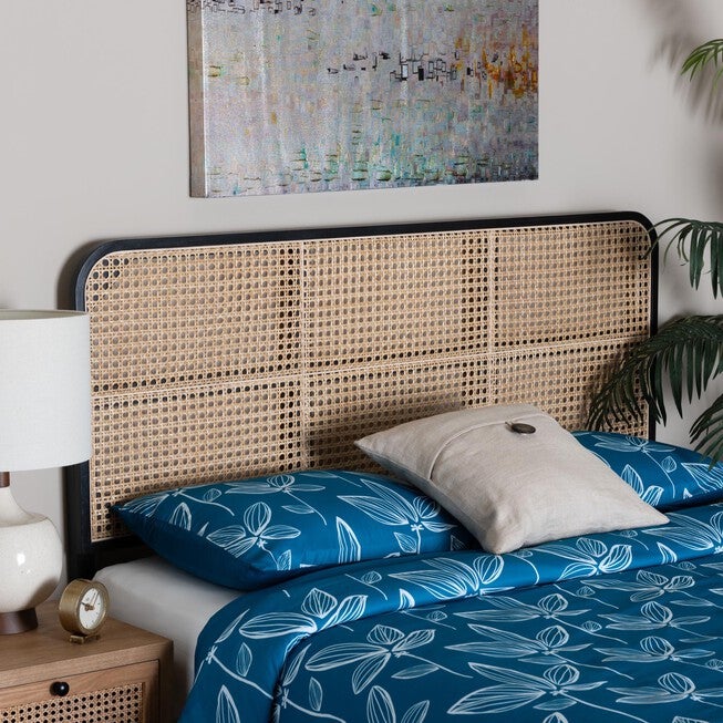 Lainer Modern Bohemian Bamboo Queen Size Headboard, , alternate image number null