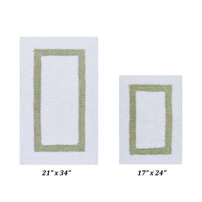 Hotel Collectionis Bath Mat Rug 2 Piece Set (17 inches x 24 inches | 21 inches x 34 inches), WHITE SAGE, hi-res image number 0