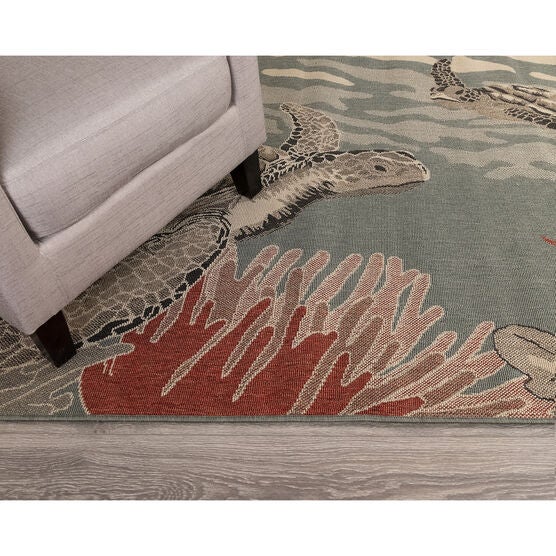 Liora Manne Riviera Seaturtles Indoor/Outdoor Rug, , on-hover image number null