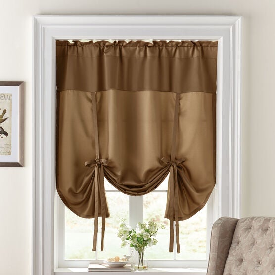 BH Studio Room-Darkening Tie-Up Shade, 