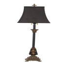 Tuscan Black Polystone Fleur-De-Lis Buffet Lamp, , alternate image number null