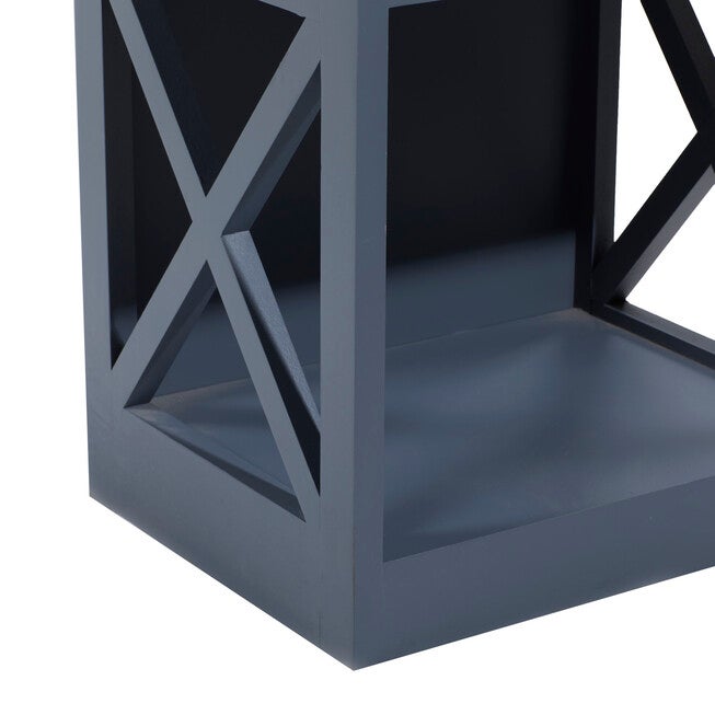 Grey Wood Traditional Shelving Unit, 51 inches x 16 inches x 12 inches, , alternate image number 4