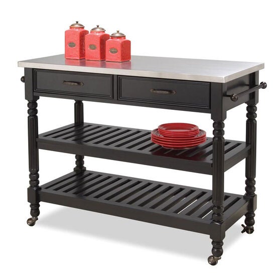 The Savannah Kitchen Cart, BLACK, hi-res image number null