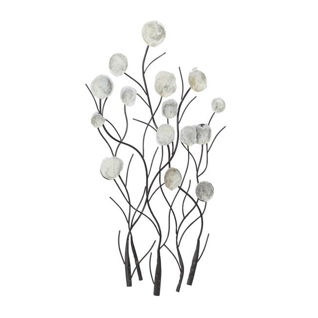 White Metal Coastal Abstract Wall Decor, , alternate image number null
