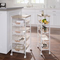 4-Tier Wide Rolling Storage Cart