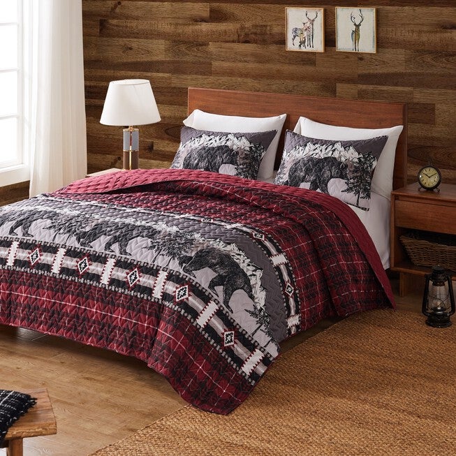 Timberline Quilt And Pillow Sham Set, , on-hover image number 1