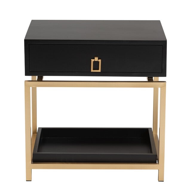 Melosa Modern Glam And Luxe 1-Drawer End Table, , alternate image number 8