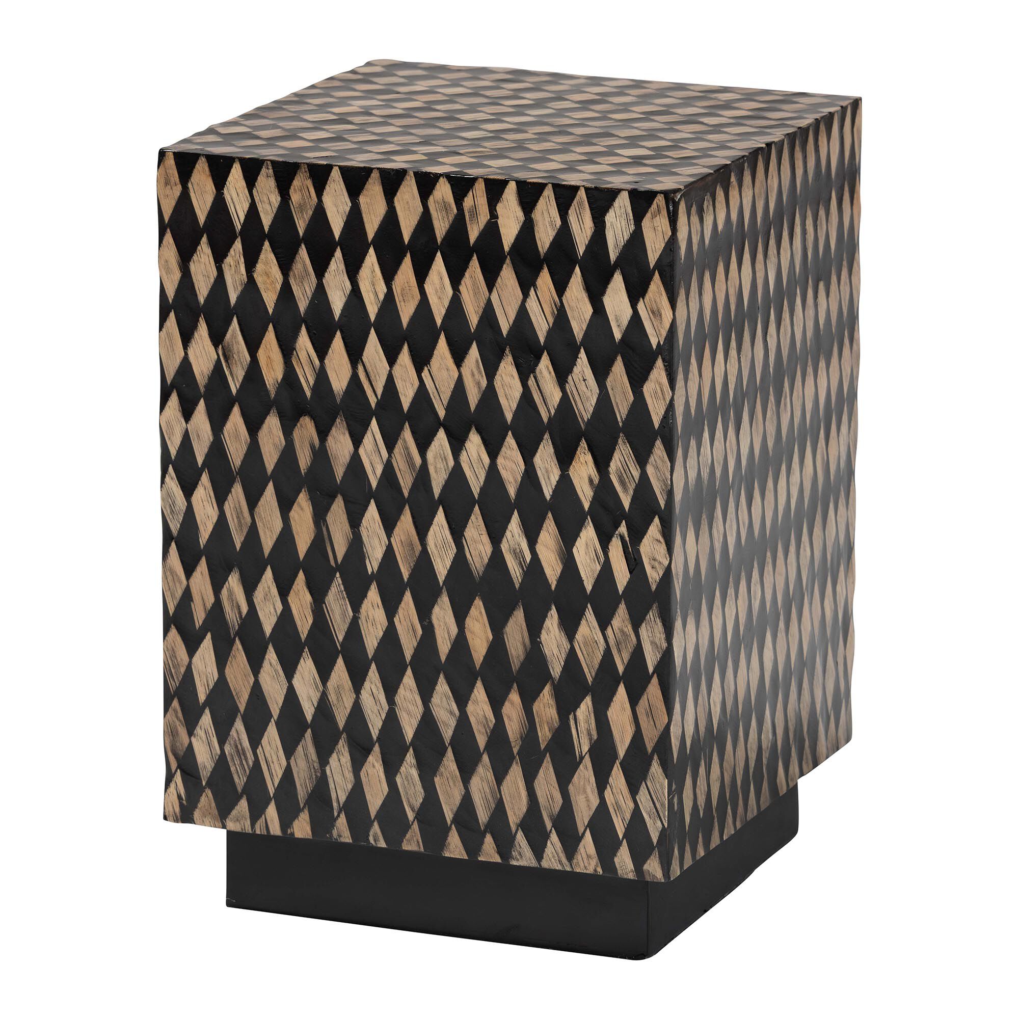 Paulo Decorative End Table, Square, BROWN, alternate image number 1