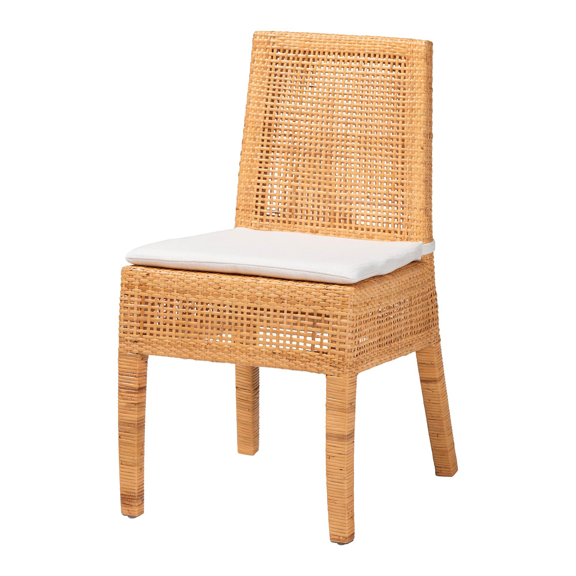 Morris Bohemian Light Honey Rattan Dining Chair, HONEY, alternate image number 1