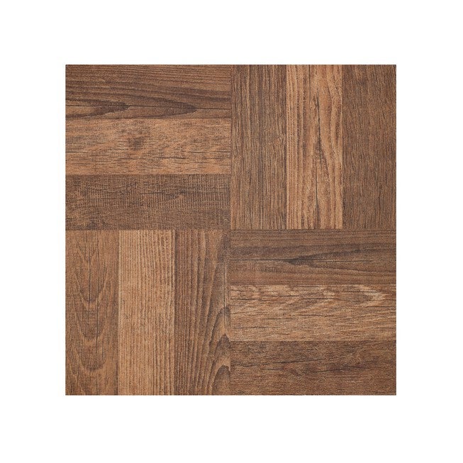 Portfolio 12 inches x 12 inches 2.0mm Self Adhesive Vinyl Floor Tile - 9 Tiles/9 sq. ft., WALNUT, hi-res image number 0