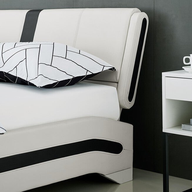 Carlton Platform Bed, Queen, White, WHITE, alternate image number null