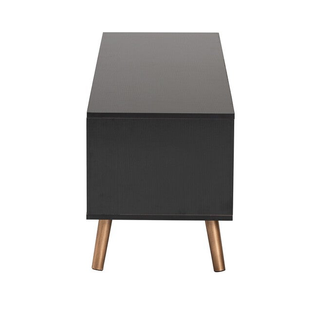 Chester Modern And Contemporary Two-Tone Dark And Natural Brown Finished Wood Tv Stand, , alternate image number null