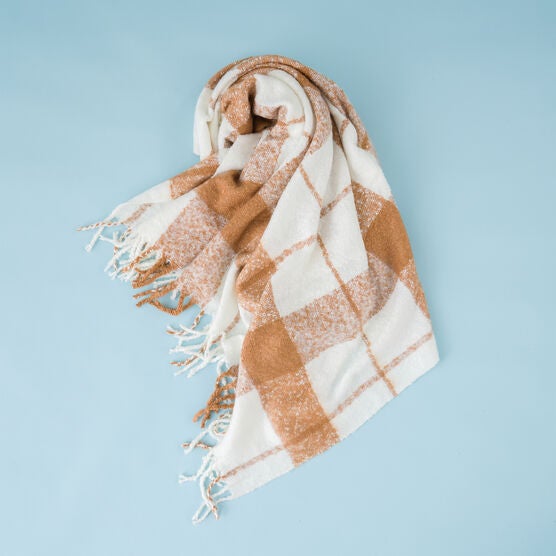 Plaid Mohair Throw, GINGER, hi-res image number null