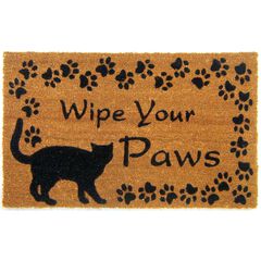 Cat Paws Coir Mat With Vinyl Backing Floor Coverings
