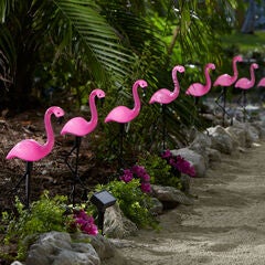 Flamingo Solar Stake Lights, Set of 10