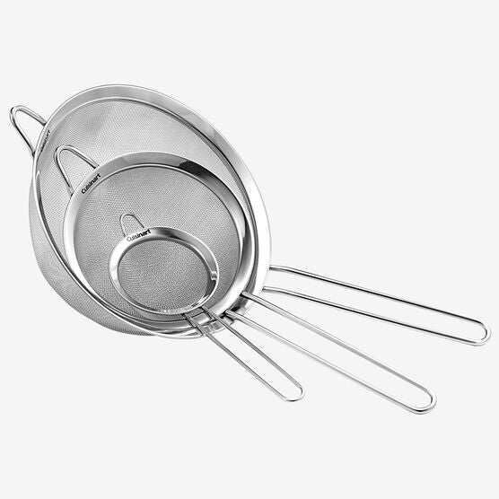 Cuisinart Fine Mesh Stainless Steel Strainers, Set of 3, STAINLESS, hi-res image number null