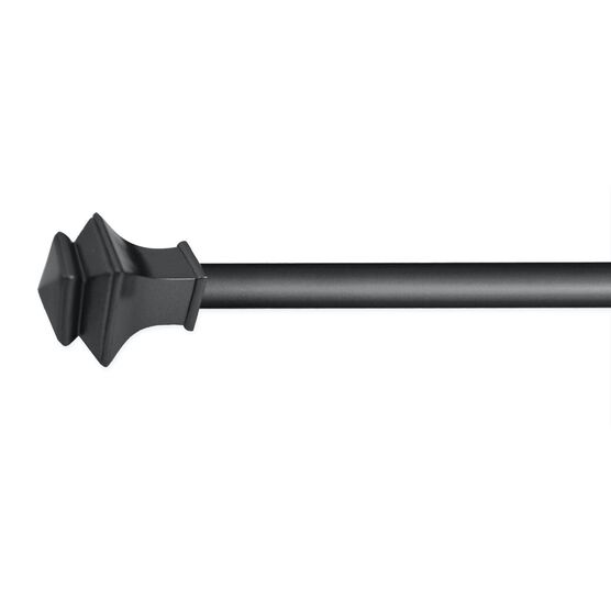 66"-120" Rod set with Square Finial, GRAPHITE, hi-res image number null