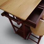 Breakfast Cart with Drop-Leaf Table-Red, , alternate image number null