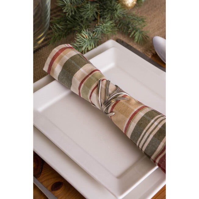 Give Thanks Plaid Napkin, Set of 6, , on-hover image number null