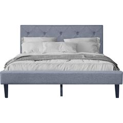 Monticello Platform Bed, Queen, Gray