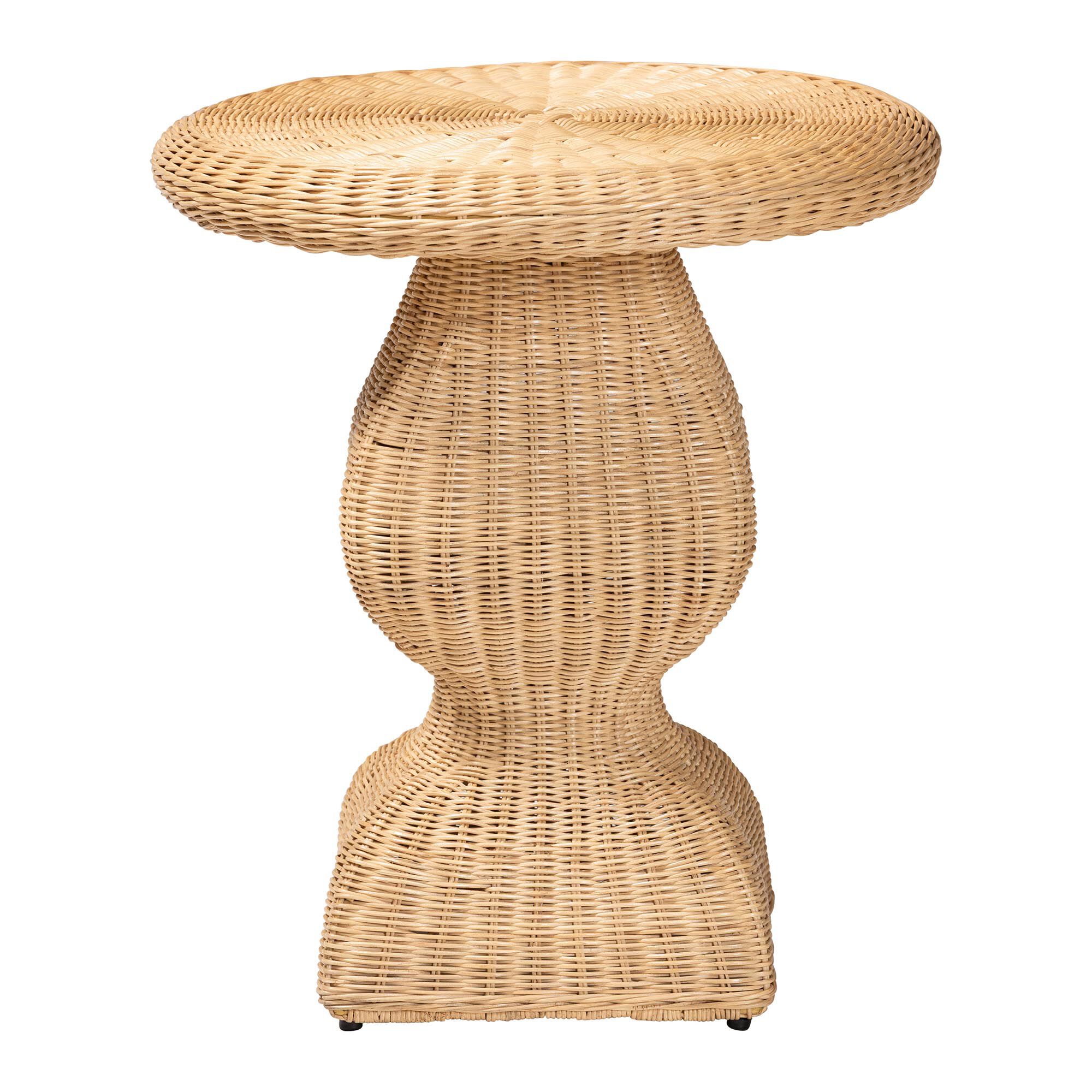Hideo Natural Rattan End Table, NATURAL, alternate image number 2