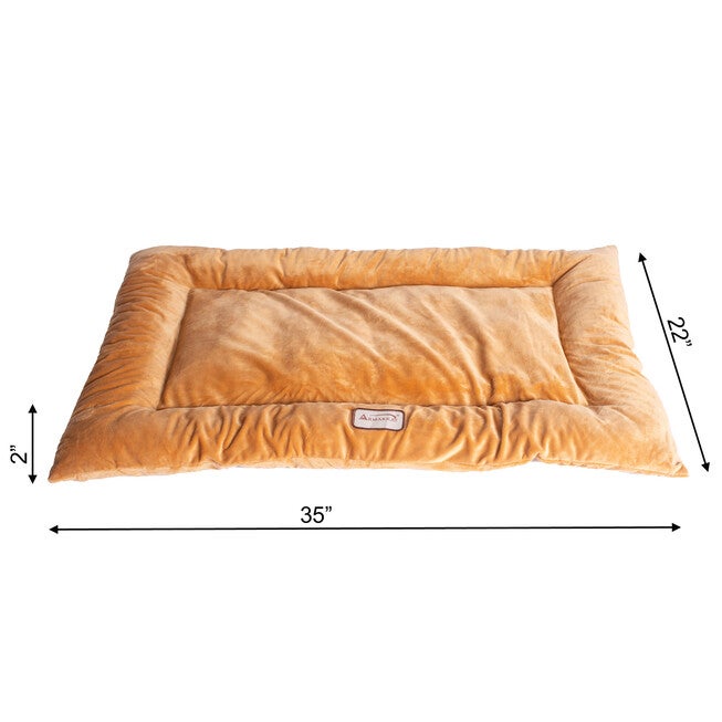 Pet Bed Mat, Dog Crate Soft Pad With Poly Fill Cushion, Large Earth Brown, , alternate image number 4
