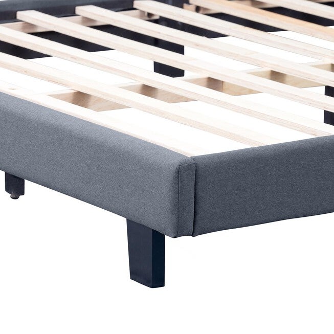 Carlisle Platform Bed, Gray, Queen, GRAY, alternate image number 7