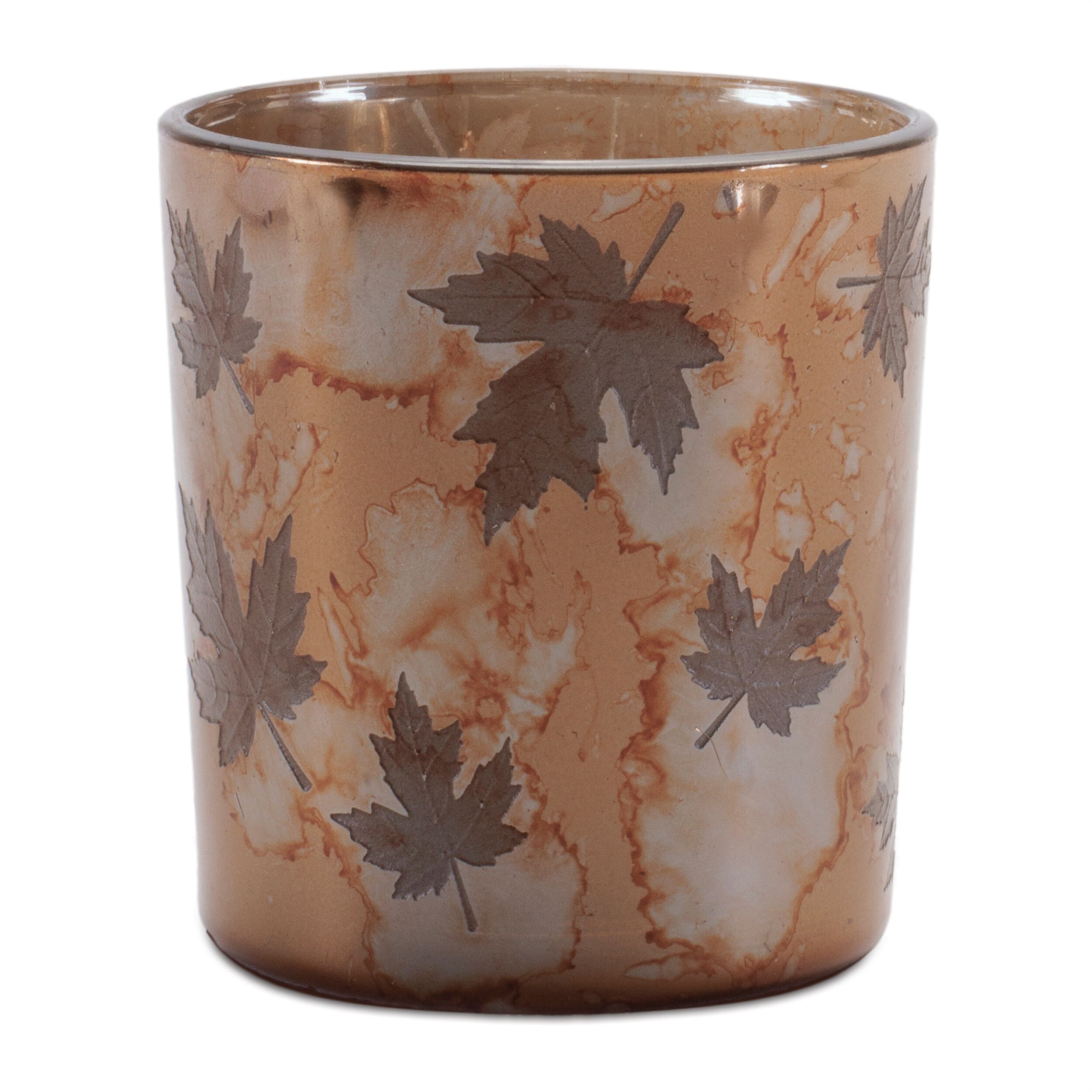 Autumn Leaf Glass Votive Holder (Set of 3), GOLD, alternate image number 3