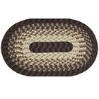 Alpine Braid Collection Reversible Indoor Area Rug in Vibrant Colors, 20"" x 30"" Oval , CHOCOLATE STRIPE, hi-res image number null