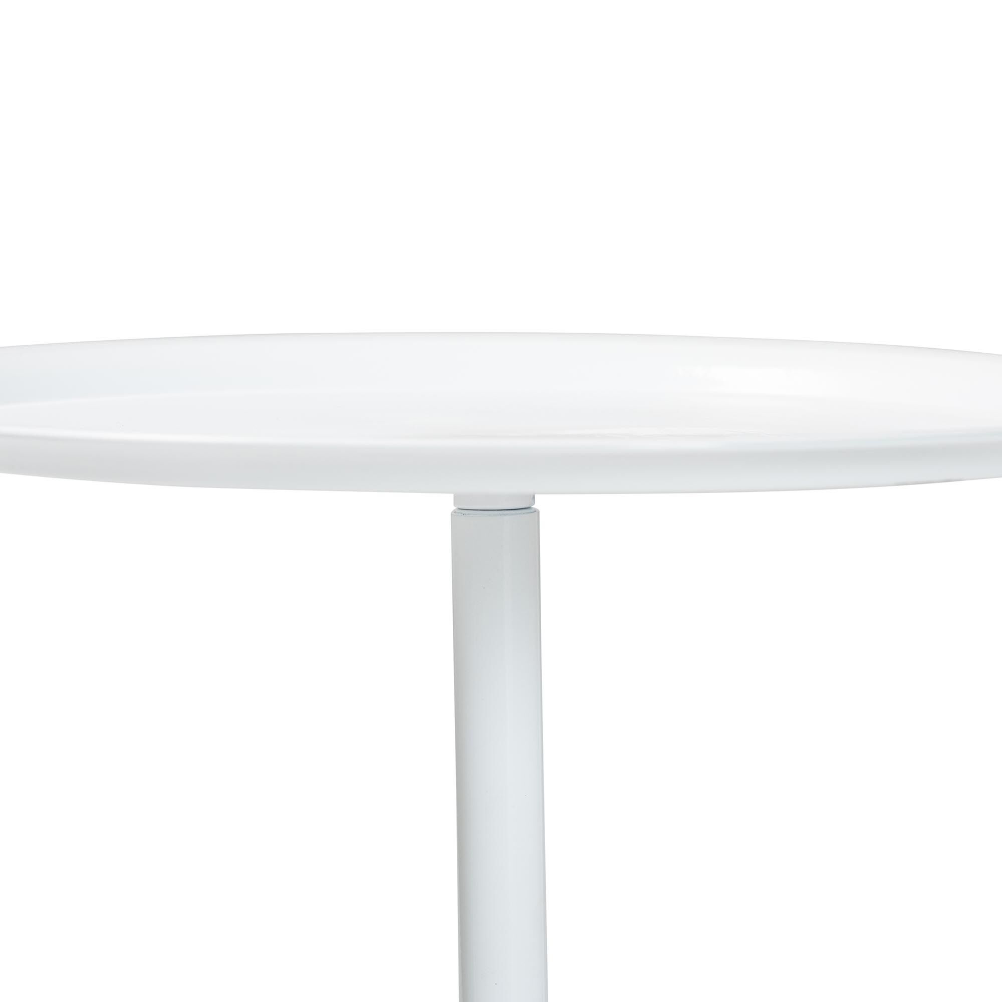 Webb White Metal Pedestal Side Table, WHITE, alternate image number 2