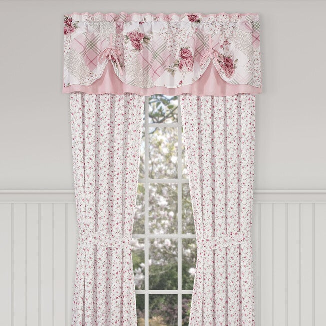 Bungalow Tieup Window Valance, ROSE, hi-res image number 0
