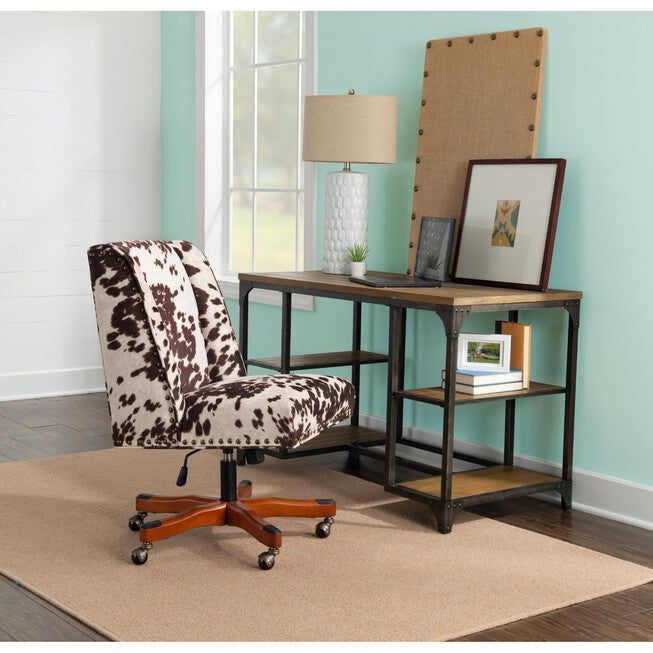 Delgany Office Chair Brown and White Cow Print, , alternate image number 10