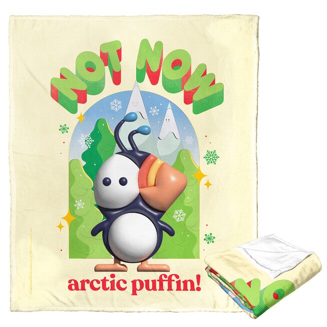 Wb Elf Not Now Arctic Puffin Silk Touch Throw Blanket, O, hi-res image number null