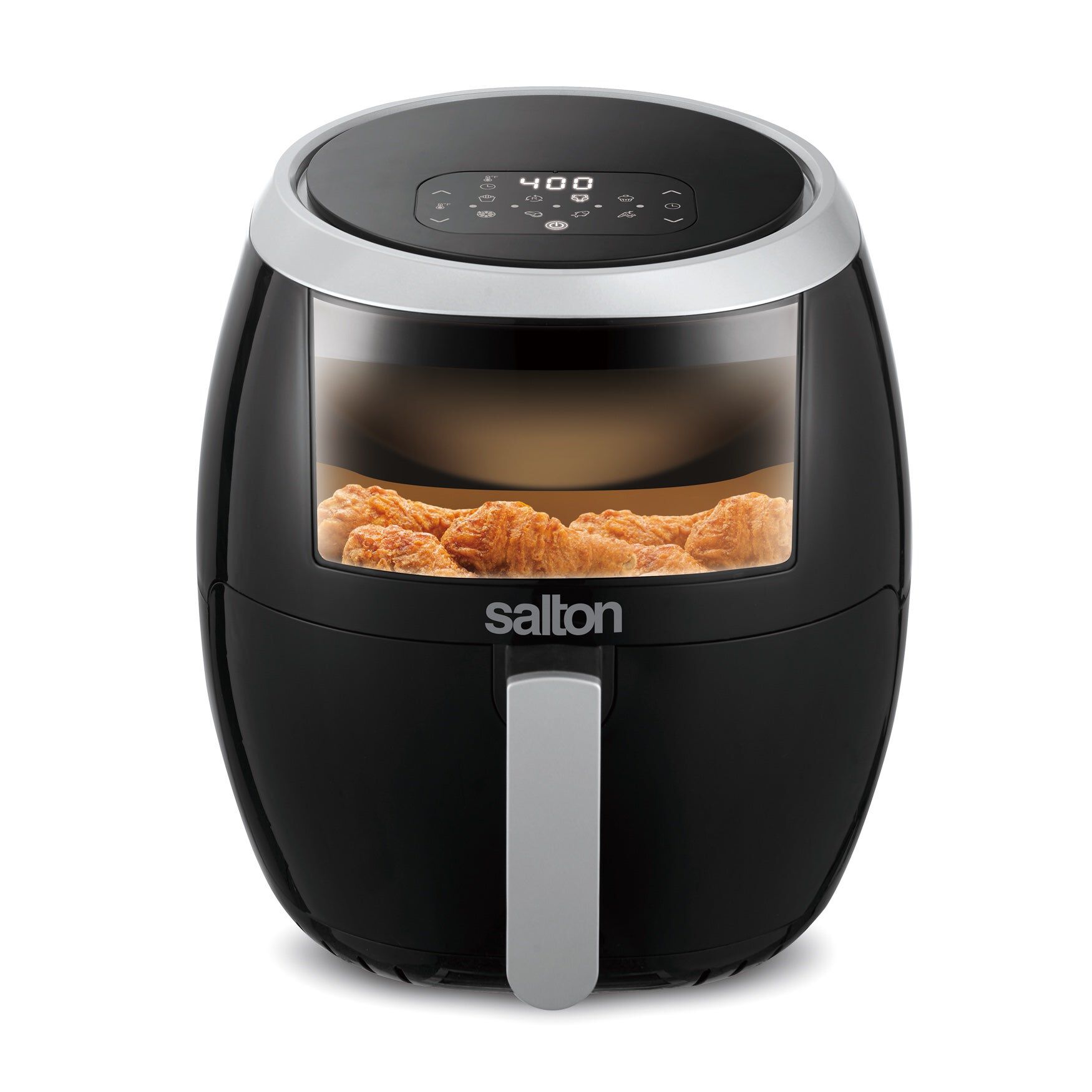 Salton® XL Digital Air Fryer with Viewing Window, BLACK, hi-res image number 0