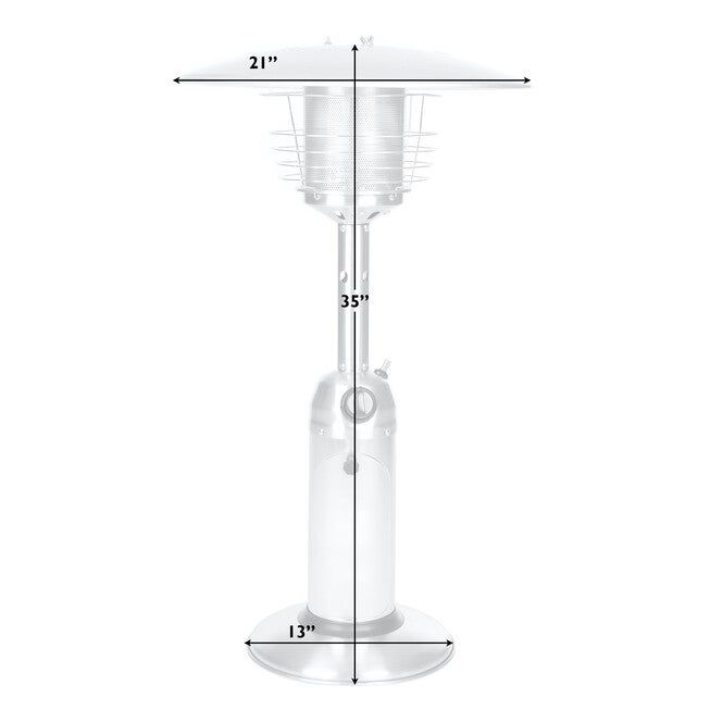 Hammered Bronze Finish Table Top Patio Heater, , alternate image number 7
