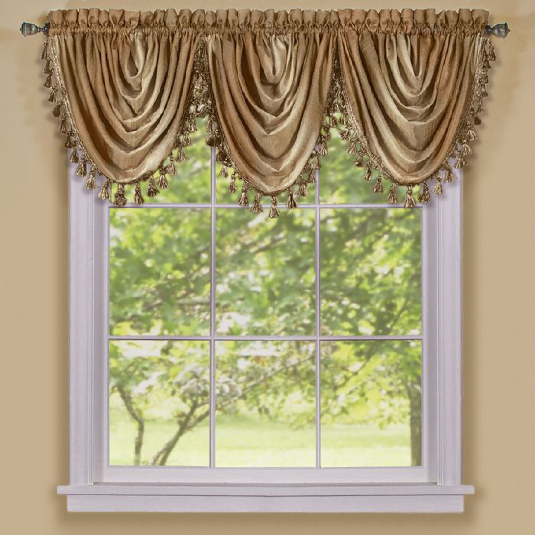Ombre Waterfall Valance, SANDSTONE, hi-res image number 0