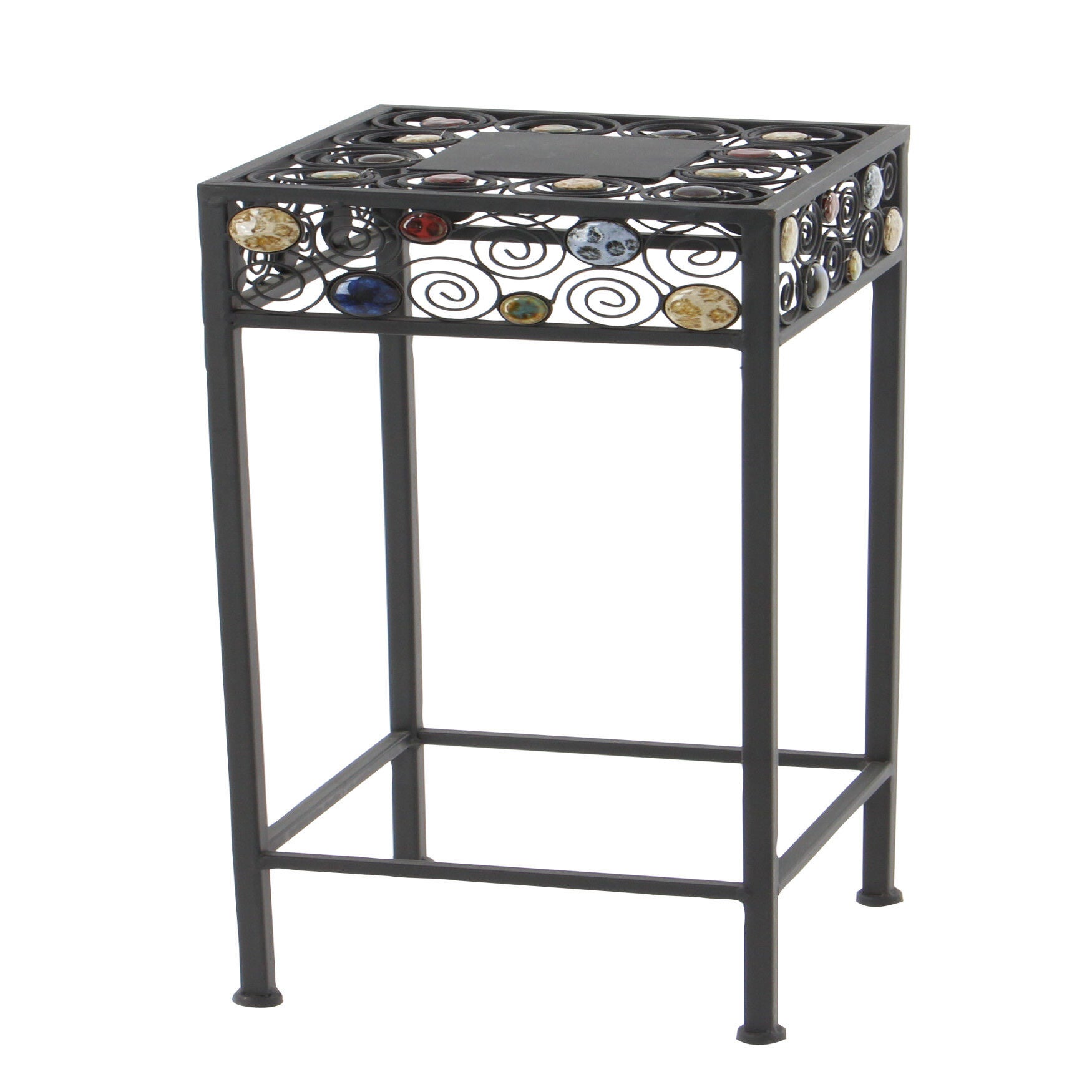 Set Of 3 Black Metal Traditional Plantstand, , alternate image number 3