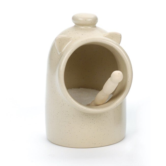 Stoneware Salt Pig - Oat, , alternate image number null