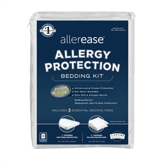 AllerEase The Bedroom Kit, Mattresses and Pillow Protectors, WHITE, hi-res image number null
