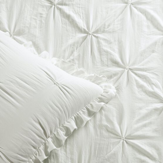 Ravello Pintuck Ruffle Skirt Bedspread 3 Pc Set, , alternate image number null