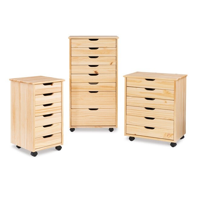 Croghan Six Drawer Rolling Storage Cart, , on-hover image number 1